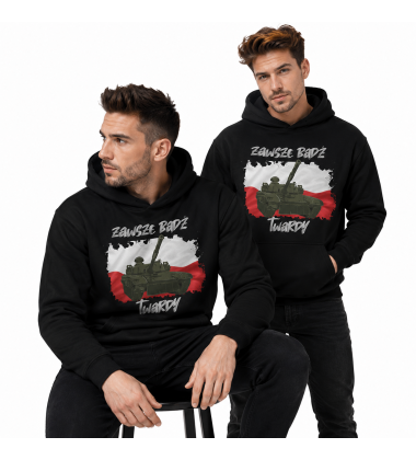 BLUZA Z KAPTUREM PATRIOTYCZNI  TWARDY